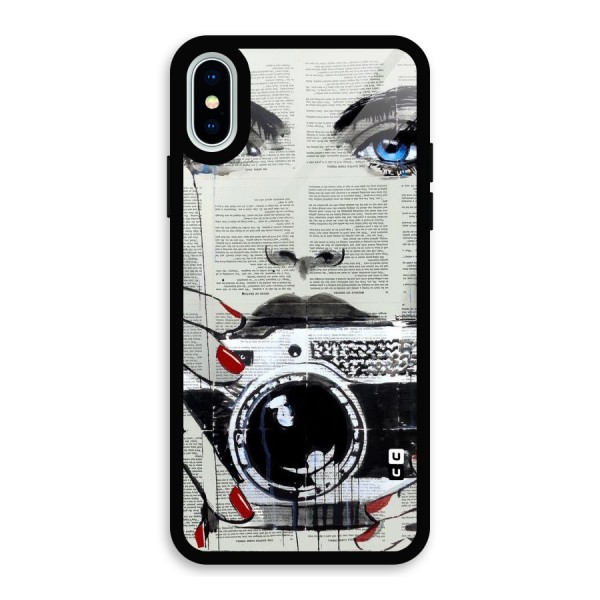Paper Face Beauty Glass Back Case for iPhone XS