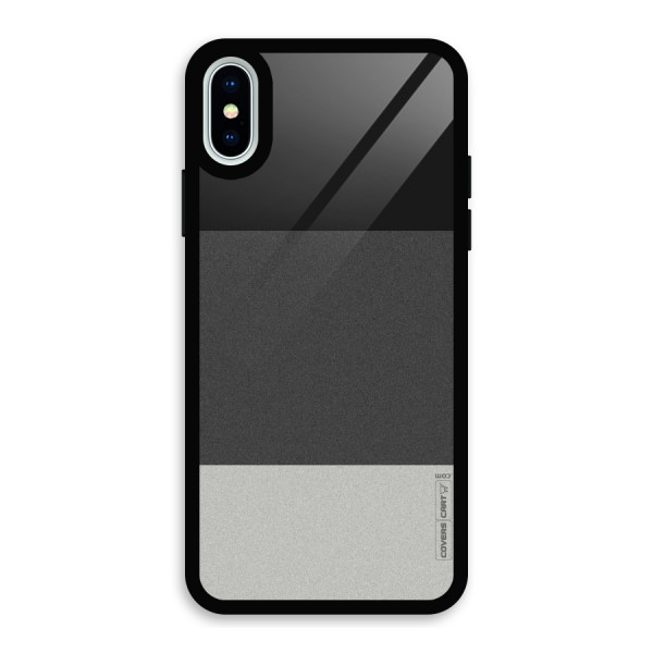 Pastel Black and Grey Glass Back Case for iPhone XS