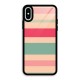 Pastel Stripes Vintage Glass Back Case for iPhone XS
