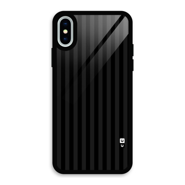 Pleasing Dark Stripes Glass Back Case for iPhone XS