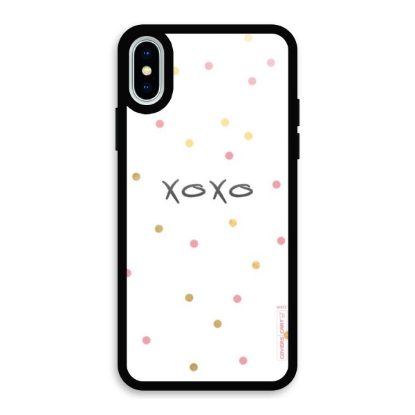 Polka Hugs Glass Back Case for iPhone XS