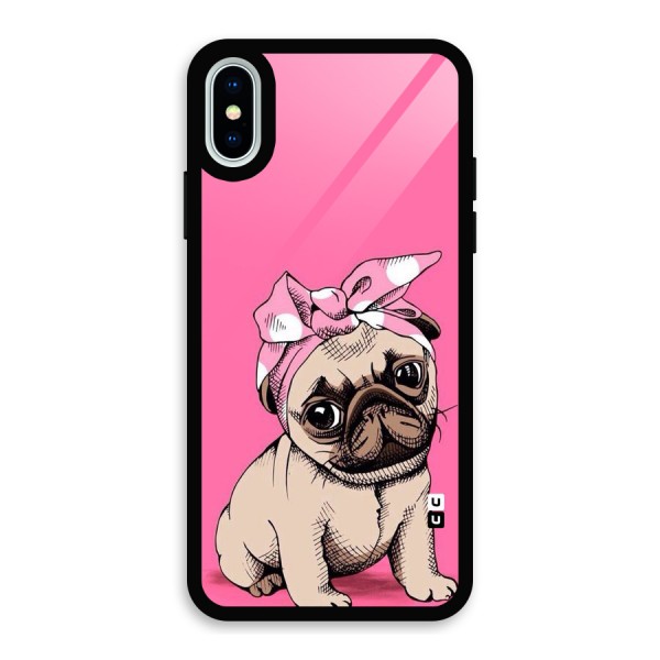 Ribbon Doggo Glass Back Case for iPhone XS