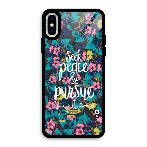 Seek Peace Glass Back Case for iPhone XS