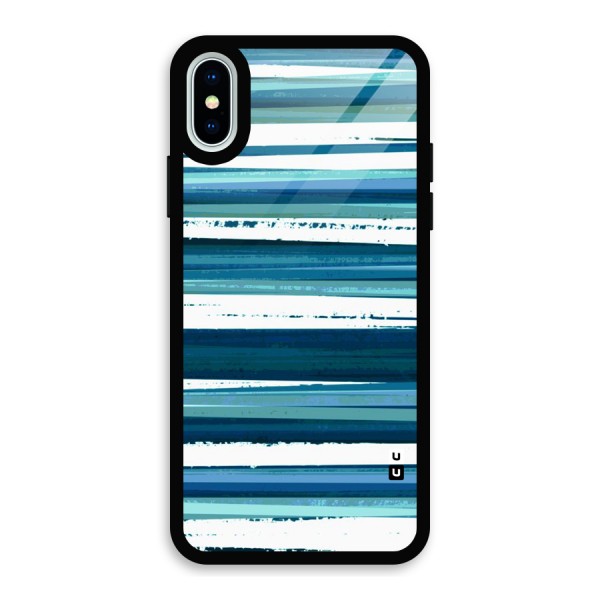 Simple Soothing Lines Glass Back Case for iPhone XS