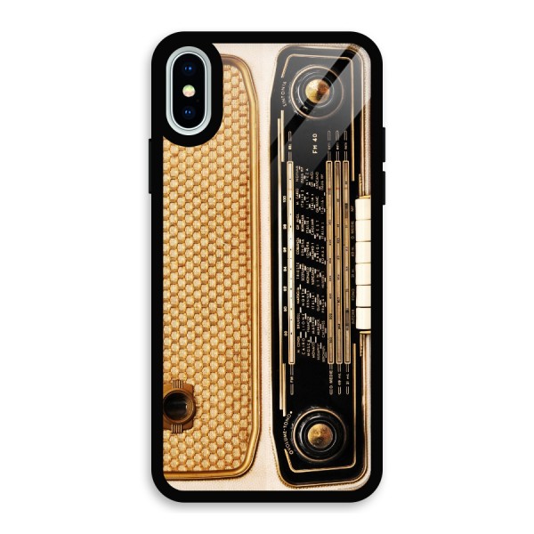 Vintage Radio Glass Back Case for iPhone XS