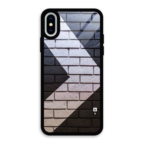 Wall Arrow Design Glass Back Case for iPhone XS