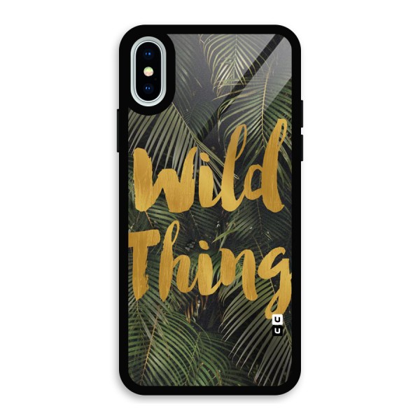 Wild Leaf Thing Glass Back Case for iPhone XS