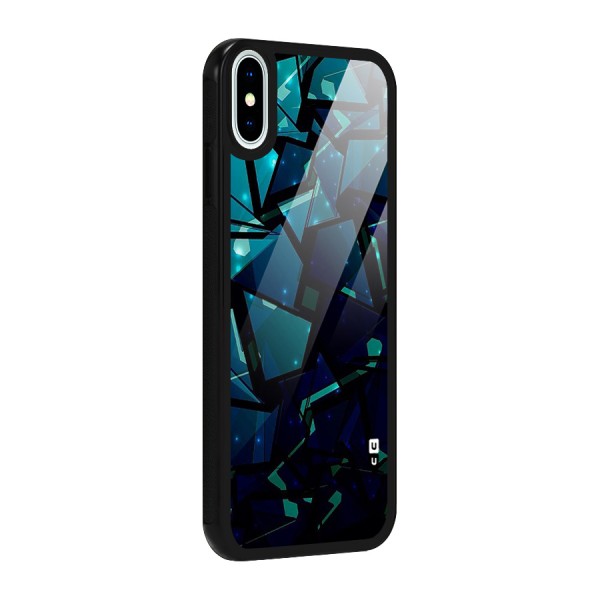 Abstract Glass Design Glass Back Case for iPhone XS