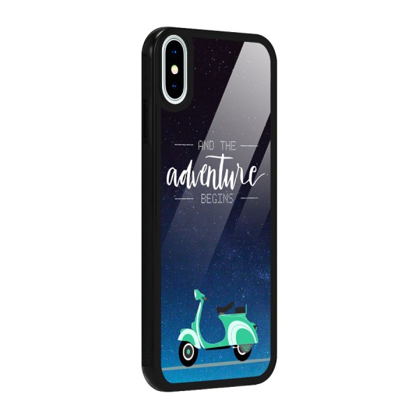 Adventure Scooter Glass Back Case for iPhone XS