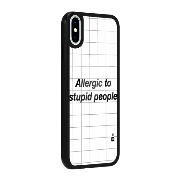 Allergic Glass Back Case for iPhone XS