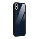 Blue-Pattern Glass Back Case for iPhone XS