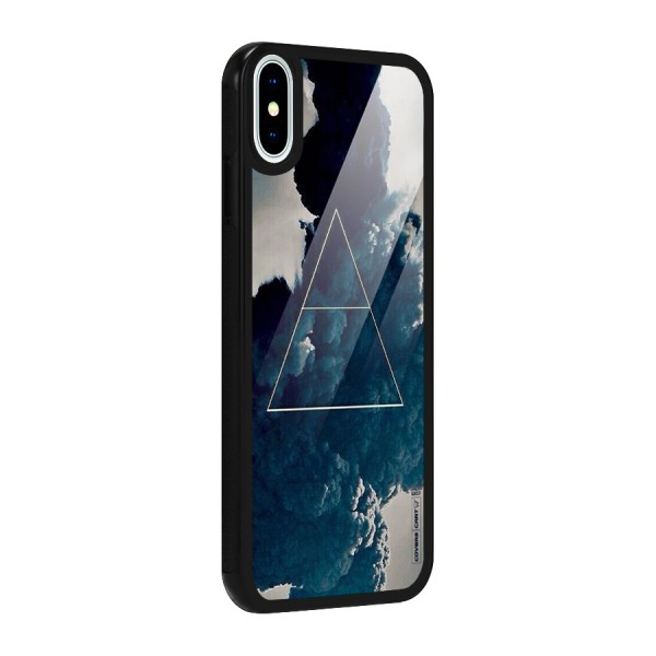 Blue Hue Smoke Glass Back Case for iPhone XS