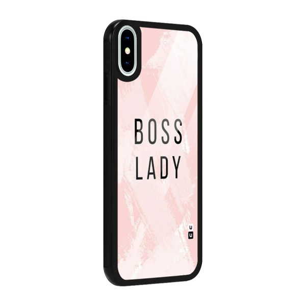 Boss Lady Pink Glass Back Case for iPhone XS