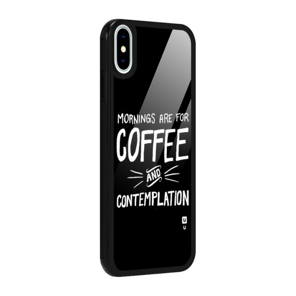 Coffee And Contemplation Glass Back Case for iPhone XS