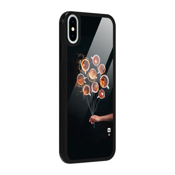 Coffee Balloon Glass Back Case for iPhone XS