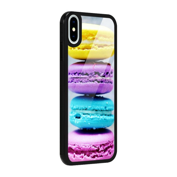 Colourful Whoopie Pies Glass Back Case for iPhone XS