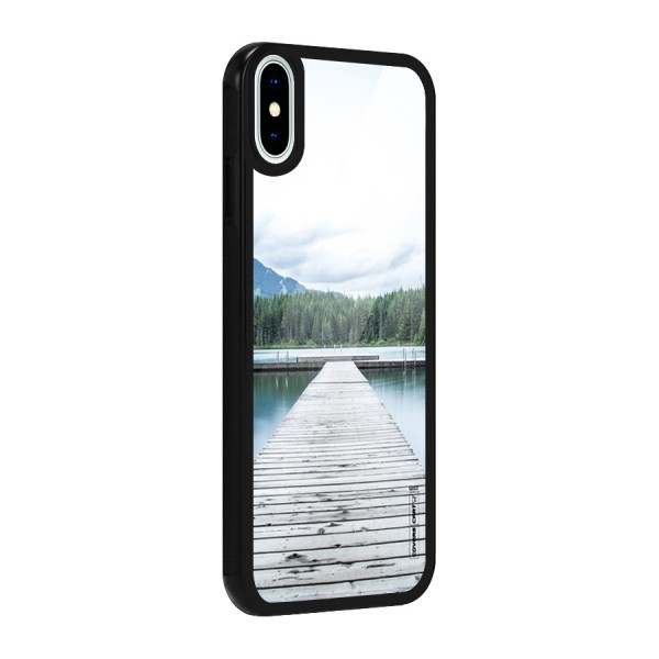 Dock River Glass Back Case for iPhone XS
