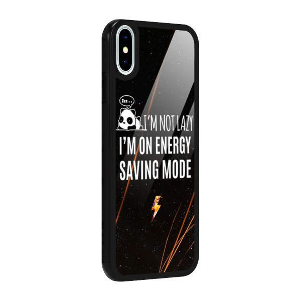 Energy Saving Mode Glass Back Case for iPhone XS
