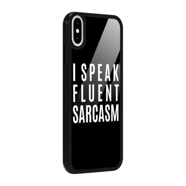 Fluent Sarcasm Glass Back Case for iPhone XS
