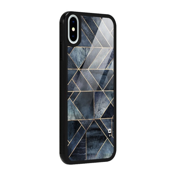 Forest Abstract Lines Glass Back Case for iPhone XS