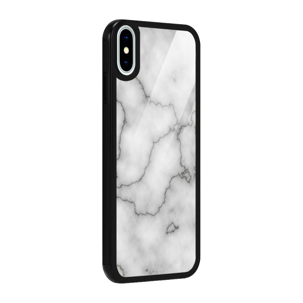 Grey Marble Glass Back Case for iPhone XS