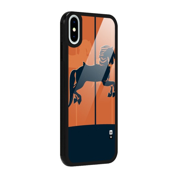 Horse Glass Back Case for iPhone XS