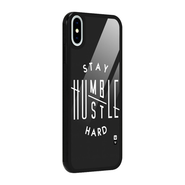 Hustle Hard Glass Back Case for iPhone XS