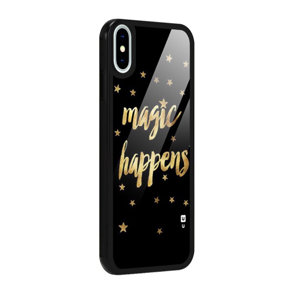 Magic Happens Glass Back Case for iPhone XS