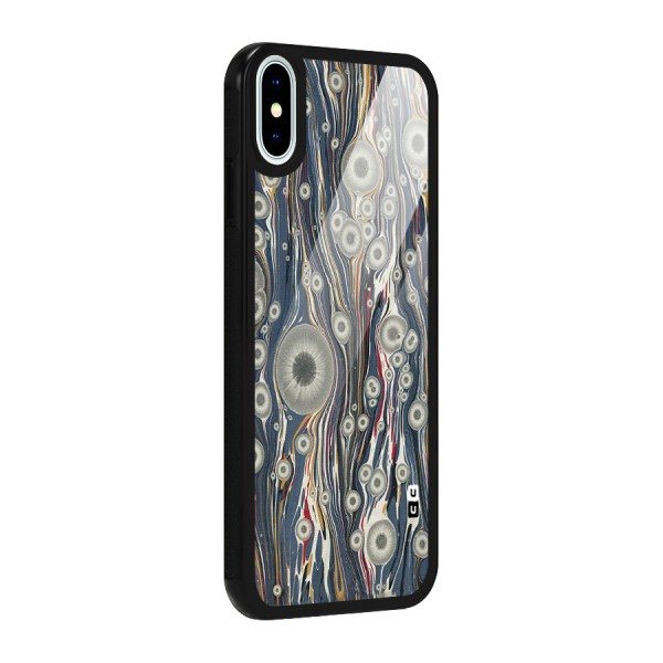 Mini Circles Glass Back Case for iPhone XS