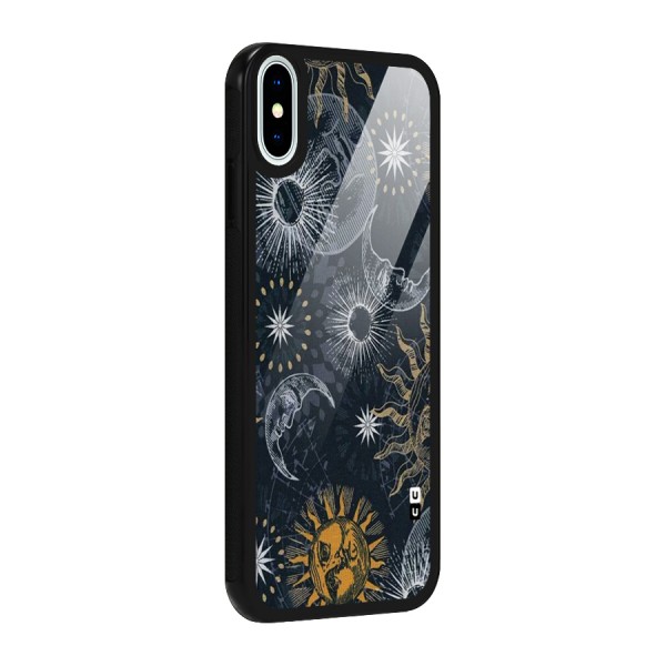Moon And Sun Glass Back Case for iPhone XS