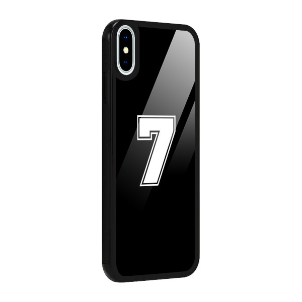 Number 7 Glass Back Case for iPhone XS