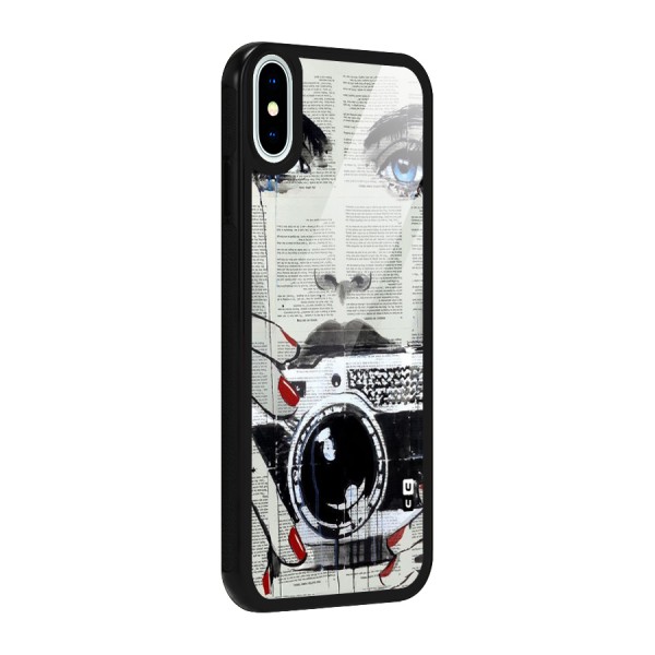 Paper Face Beauty Glass Back Case for iPhone XS