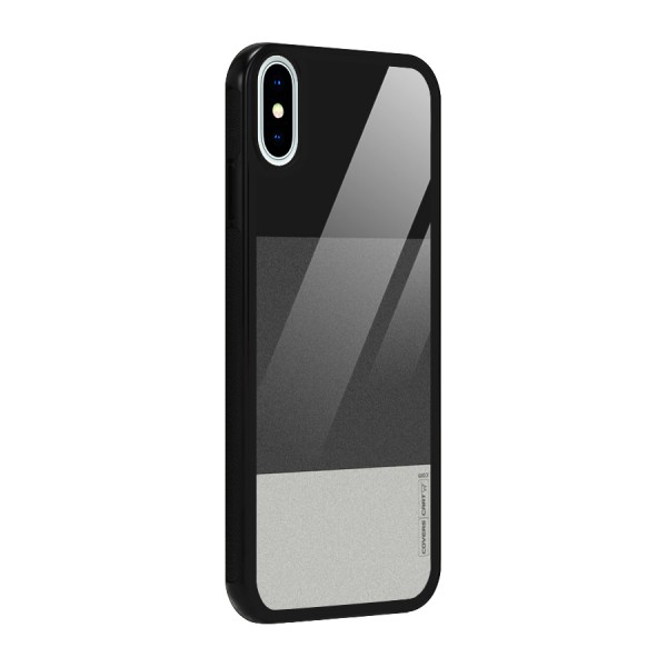 Pastel Black and Grey Glass Back Case for iPhone XS