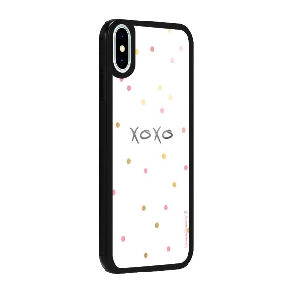 Polka Hugs Glass Back Case for iPhone XS