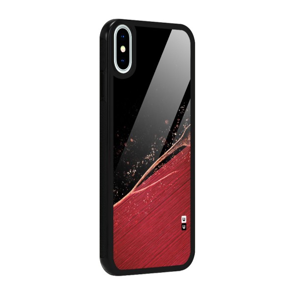 Red Flow Drops Glass Back Case for iPhone XS