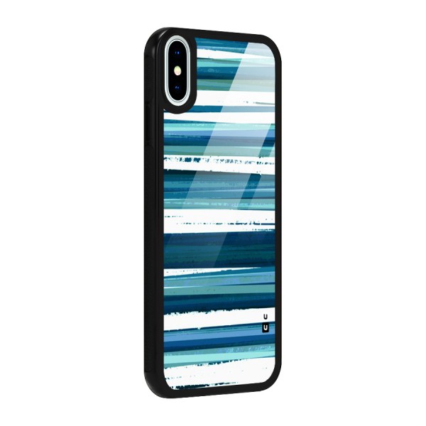 Simple Soothing Lines Glass Back Case for iPhone XS