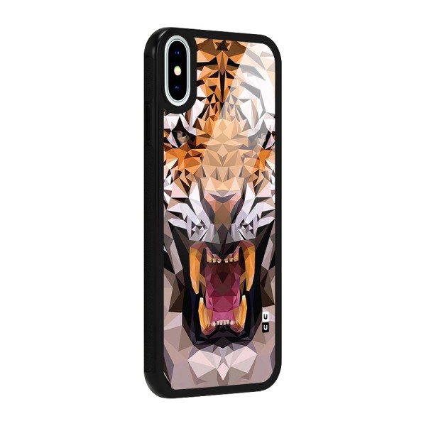 Tiger Abstract Art Glass Back Case for iPhone XS