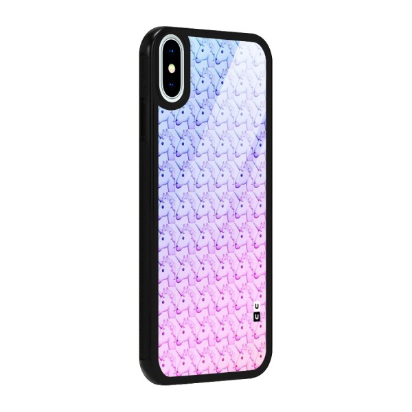 Unicorn Shade Glass Back Case for iPhone XS