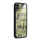 Vintage Newspaper Cutouts Glass Back Case for iPhone XS