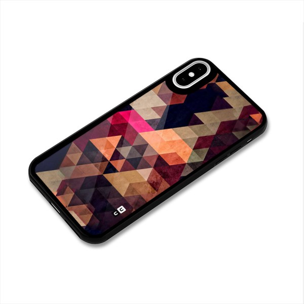 Abstract Beauty Triangles Glass Back Case for iPhone XS