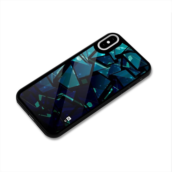 Abstract Glass Design Glass Back Case for iPhone XS