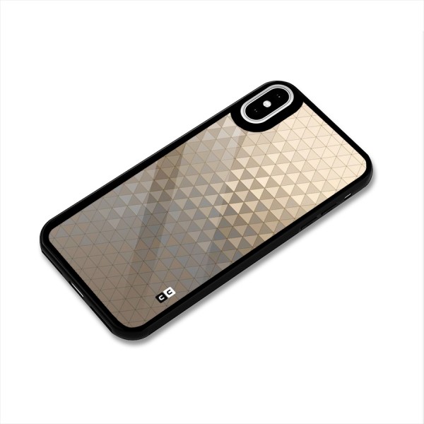 Beautiful Golden Pattern Glass Back Case for iPhone XS