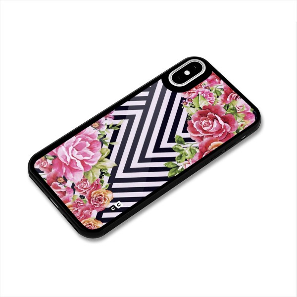 Bloom Zig Zag Glass Back Case for iPhone XS