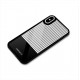 Classy Black Stripes Glass Back Case for iPhone XS