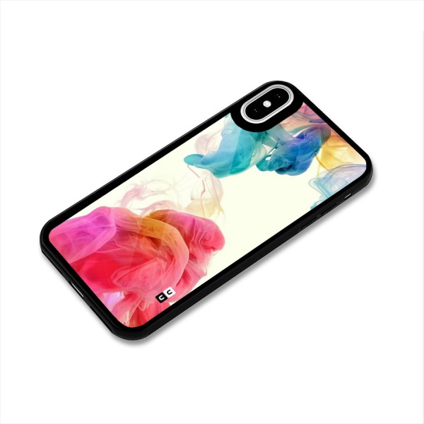 Colorful Splash Glass Back Case for iPhone XS