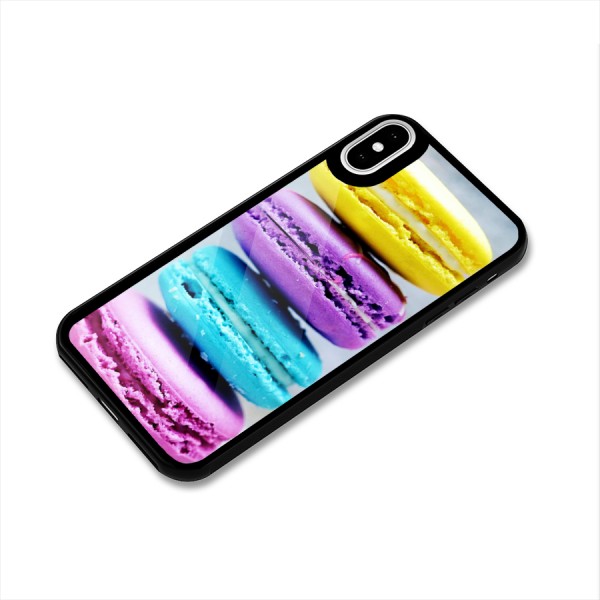 Colourful Whoopie Pies Glass Back Case for iPhone XS