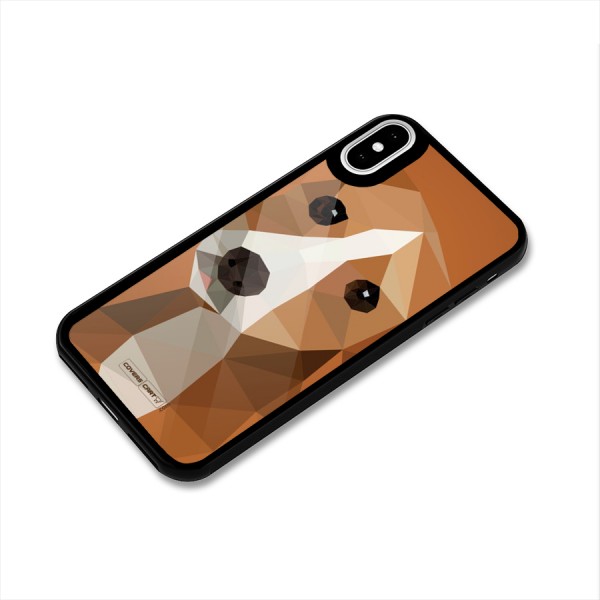 Cute Dog Glass Back Case for iPhone XS