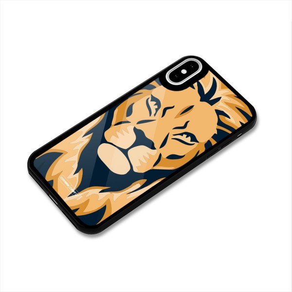 Designer Lion Glass Back Case for iPhone XS