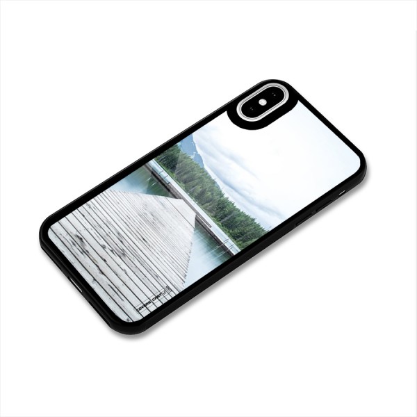 Dock River Glass Back Case for iPhone XS