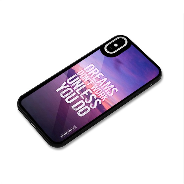 Dreams Work Glass Back Case for iPhone XS
